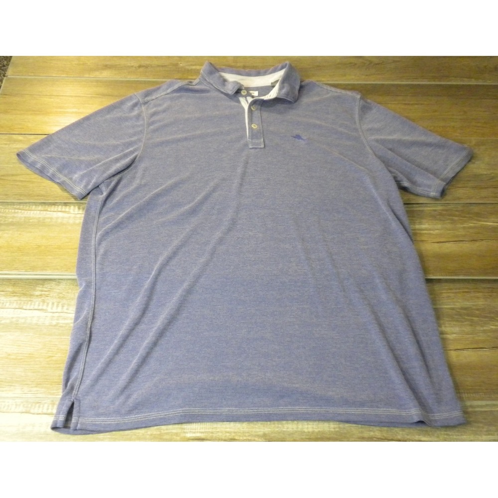 Tommy Bahama Polo Shirt Mens XLT Purple Paradiso Cove Coastal Casual Resort Golf